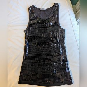 Suzy Shier black sequined tank